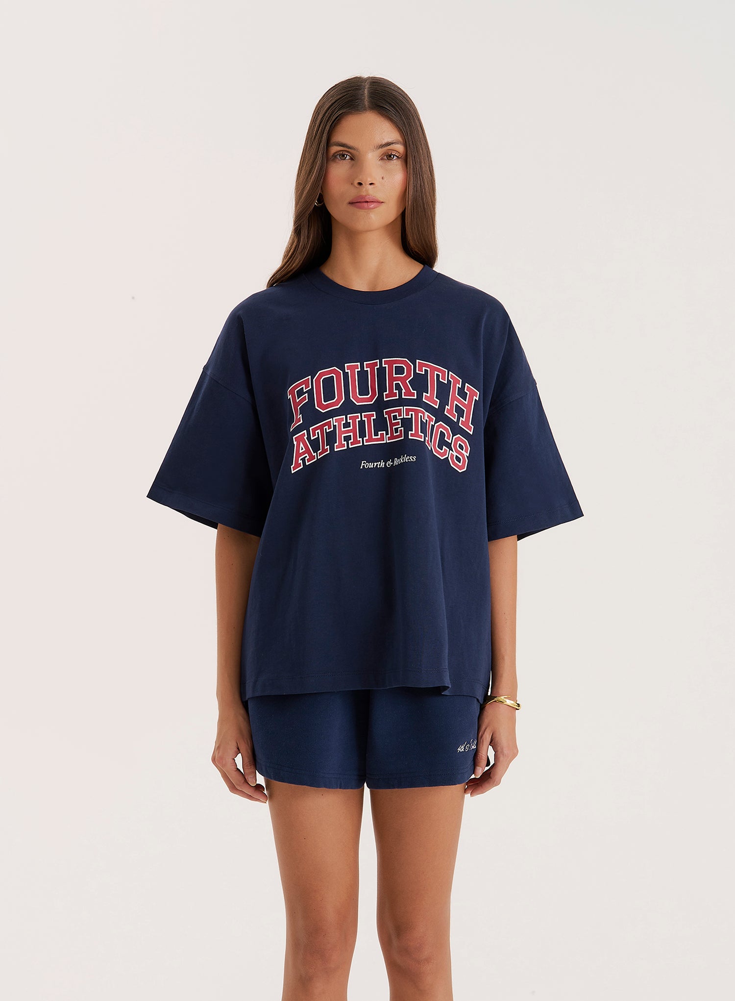 Navy Fourth Athletics Oversized T-Shirt